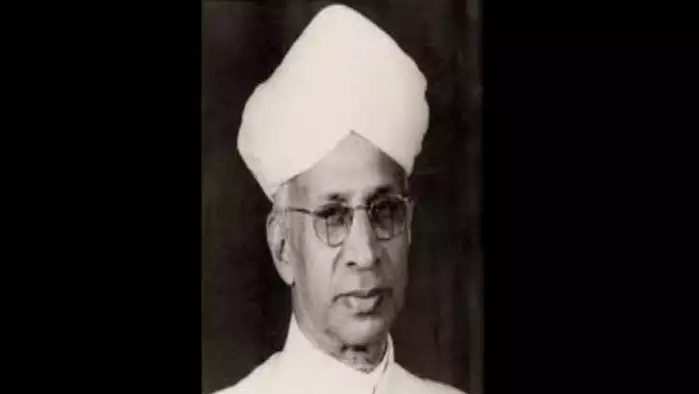 "Portrait of Dr. Sarvepalli Radhakrishnan, the second President of India and esteemed educator. He is depicted wearing traditional Indian attire, with a dignified expression, symbolizing his profound contributions to education and philosophy."